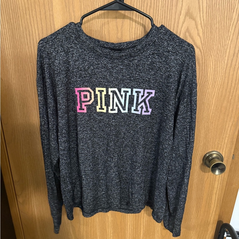 PINK Victoria's Secret Women's Gray Long Sleeve Top Size Medium